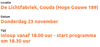 Ondernemersbijeenk tijd en plaats